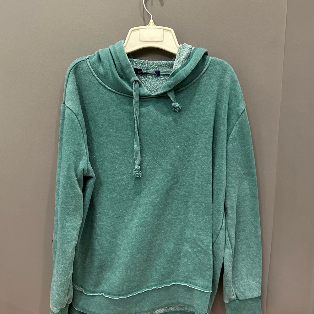 Unisex Green Hooded Sweatshirt